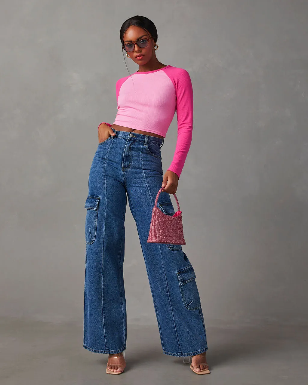 Martine Cropped Long Sleeve Top sold by Vici product image thumbnail 5