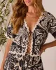 Zenya Front Tie Abstract Top sold by Vici