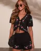 Weekend Whim Floral Flyaway Crop Top sold by Vici