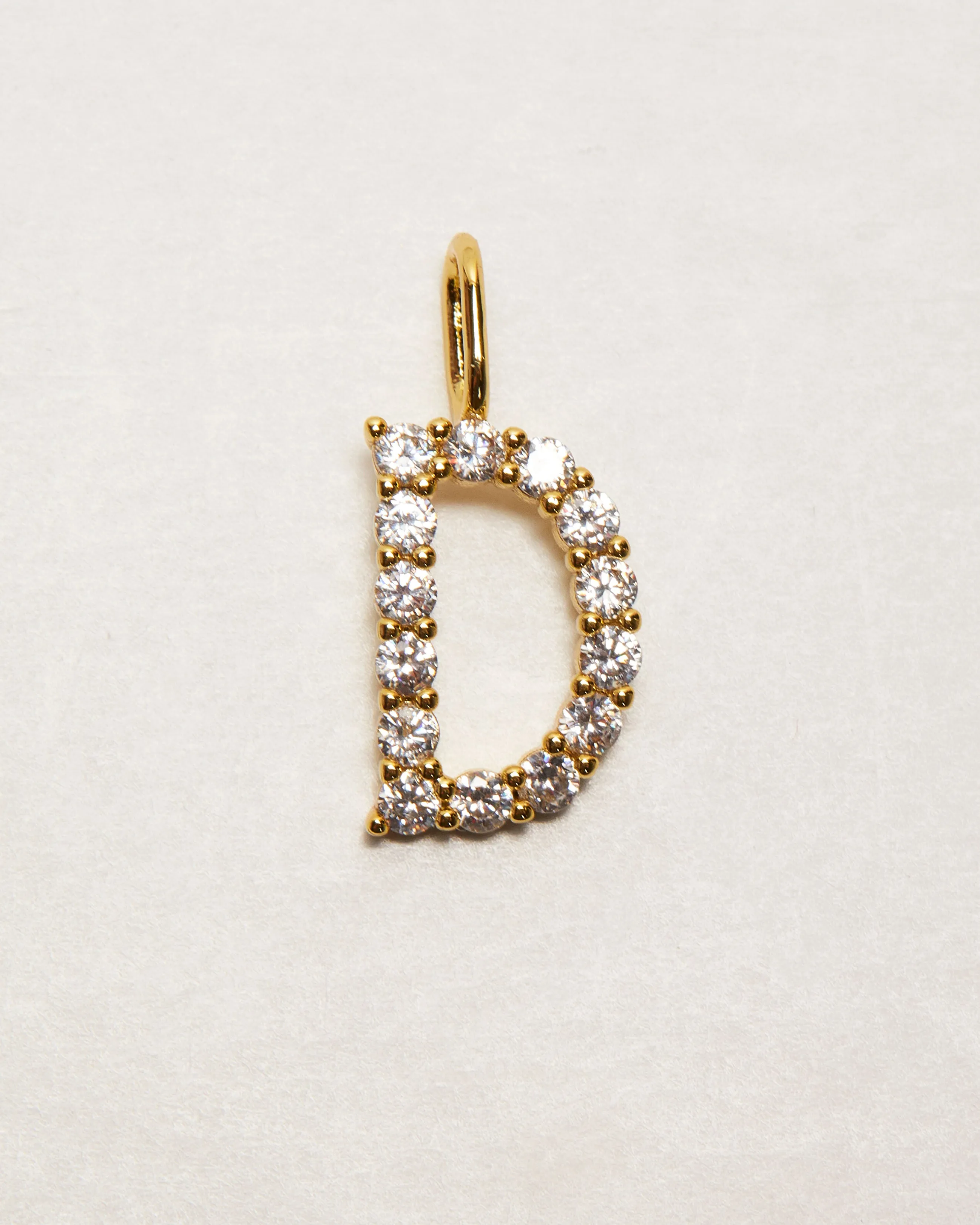 Initial Letter 14k Plated Rhinestone Charm sold by Vici product image thumbnail 5