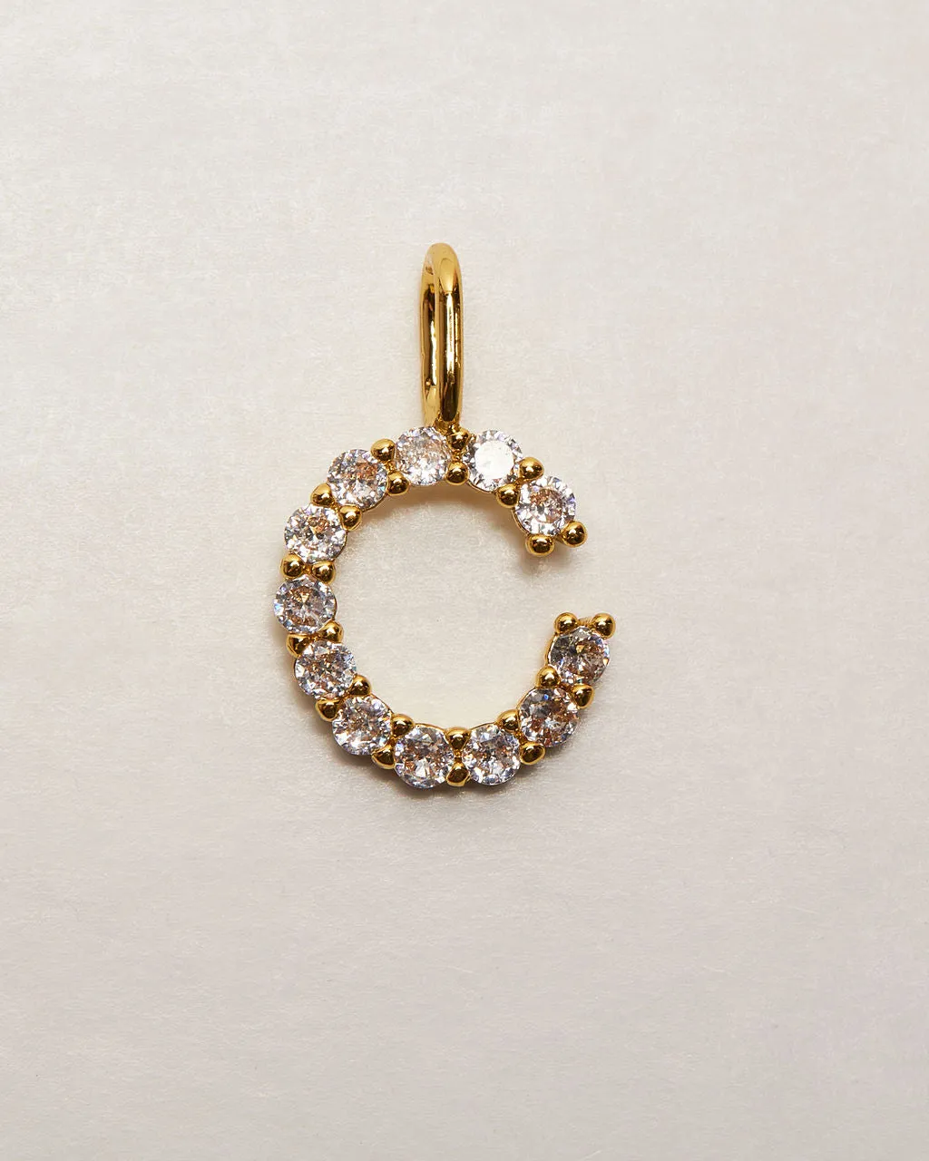 Initial Letter 14k Plated Rhinestone Charm sold by Vici product image thumbnail 4