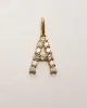 Initial Letter 14k Plated Rhinestone Charm sold by Vici