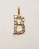 Initial Letter 14k Plated Rhinestone Charm sold by Vici