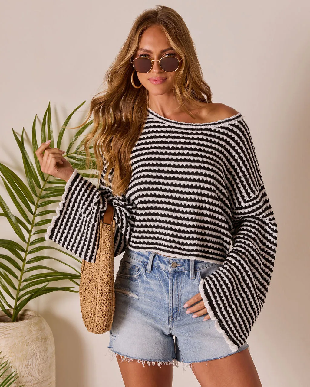 Raymar Contrast Stripe Sweater sold by Vici