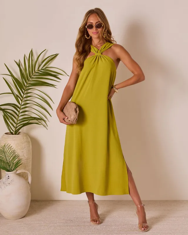 Tropic Whisper Halter Maxi Dress sold by Vici