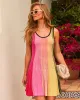 Diara Fit And Flare Colorblock Mini Dress sold by Vici