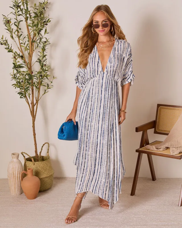 Salt Sky Plunging Neckline Maxi Dress made by Vici