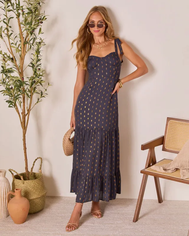 Coastline Calls Tiered Maxi Dress sold by Vici