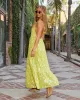 Seaglass Skies Halter Maxi Dress sold by Vici