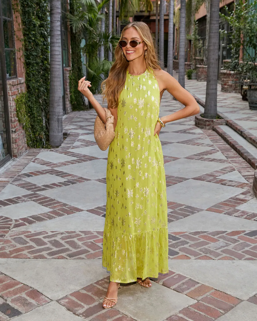 Seaglass Skies Halter Maxi Dress sold by Vici product image thumbnail 5