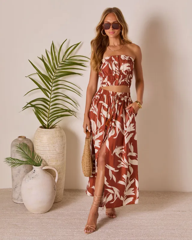 Roslina Tassel Tie Maxi Skirt sold by Vici