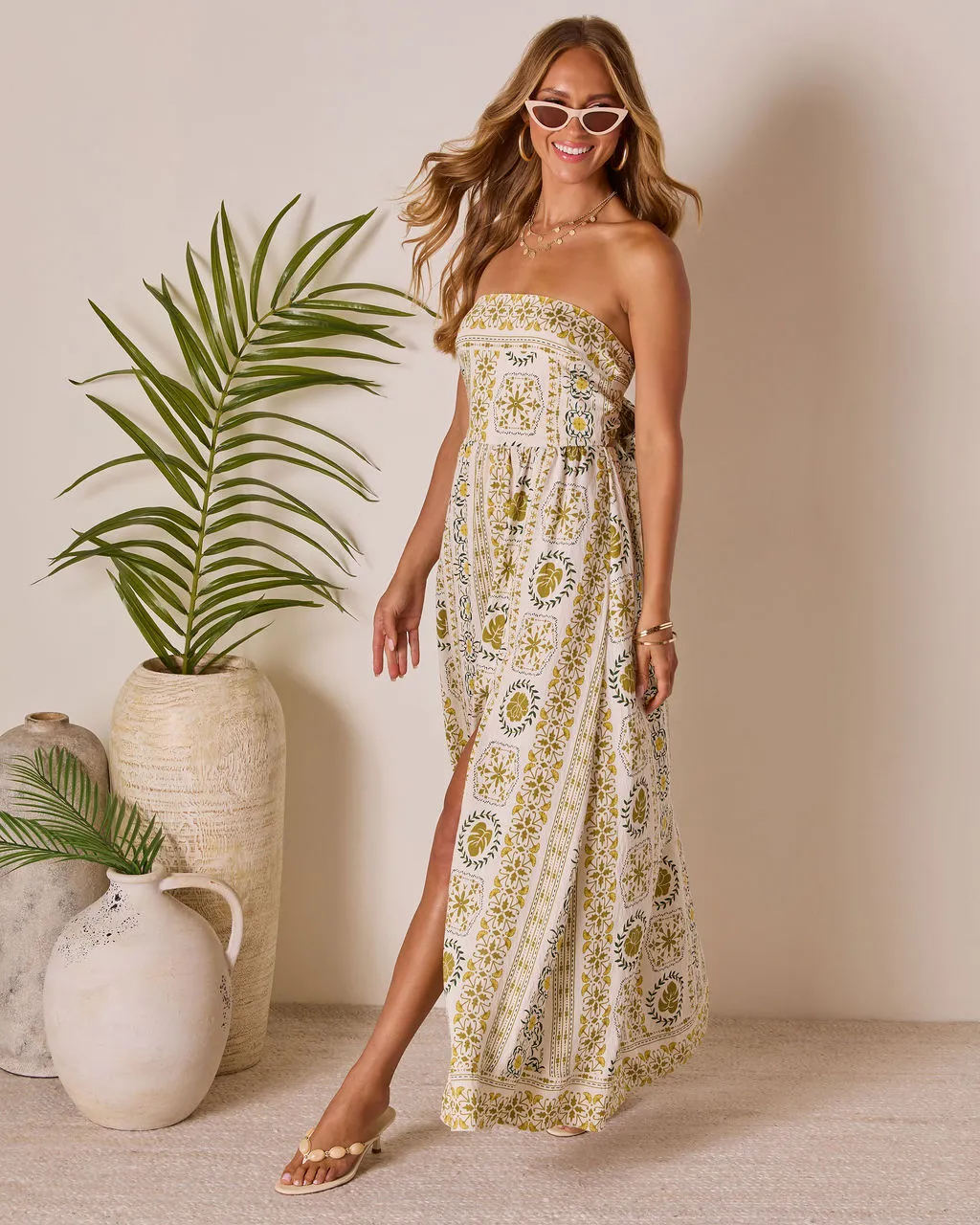 Willow Daze Strapless Maxi Dress sold by Vici product image thumbnail 3