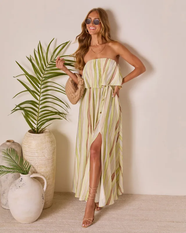 Meila Waist Tie Maxi Dress sold by Vici