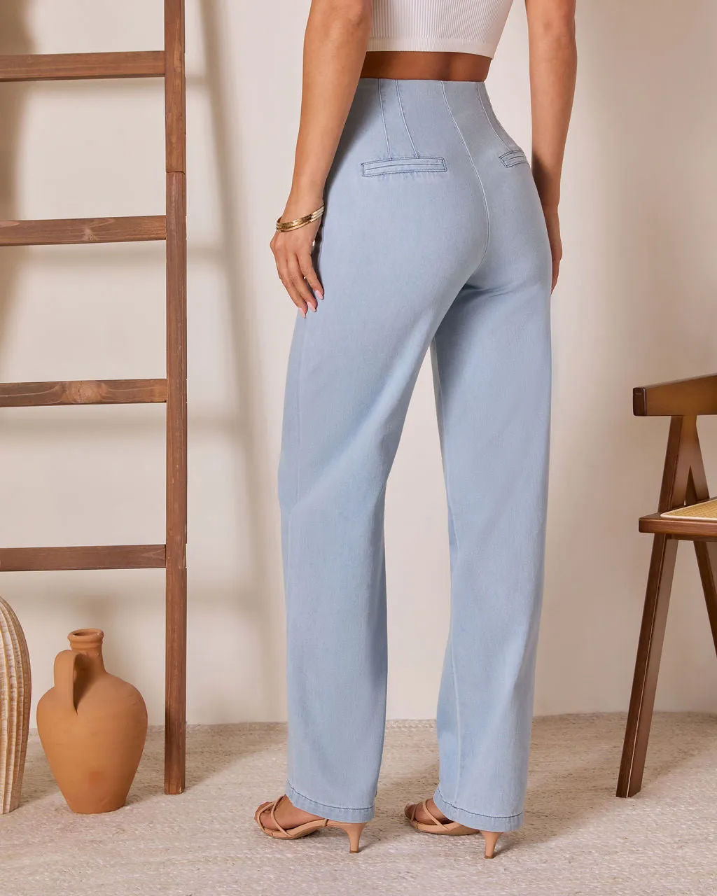 Lianne High Rise Denim Pants sold by Vici product image thumbnail 4