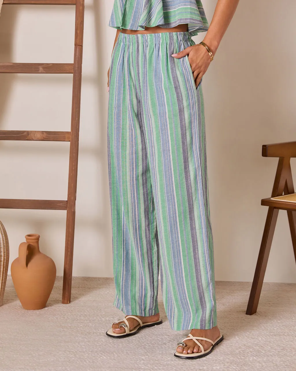 Ediena Striped Linen Pants sold by Vici product image thumbnail 3
