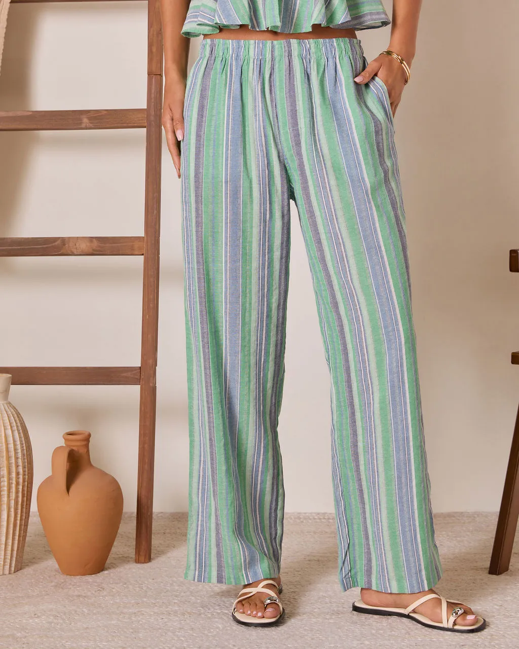 Ediena Striped Linen Pants sold by Vici product image thumbnail 2
