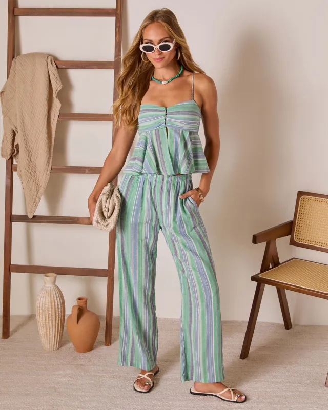 Ediena Striped Linen Pants sold by Vici