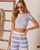 Coastal Ease Short Sleeve Crop Top sold by Vici