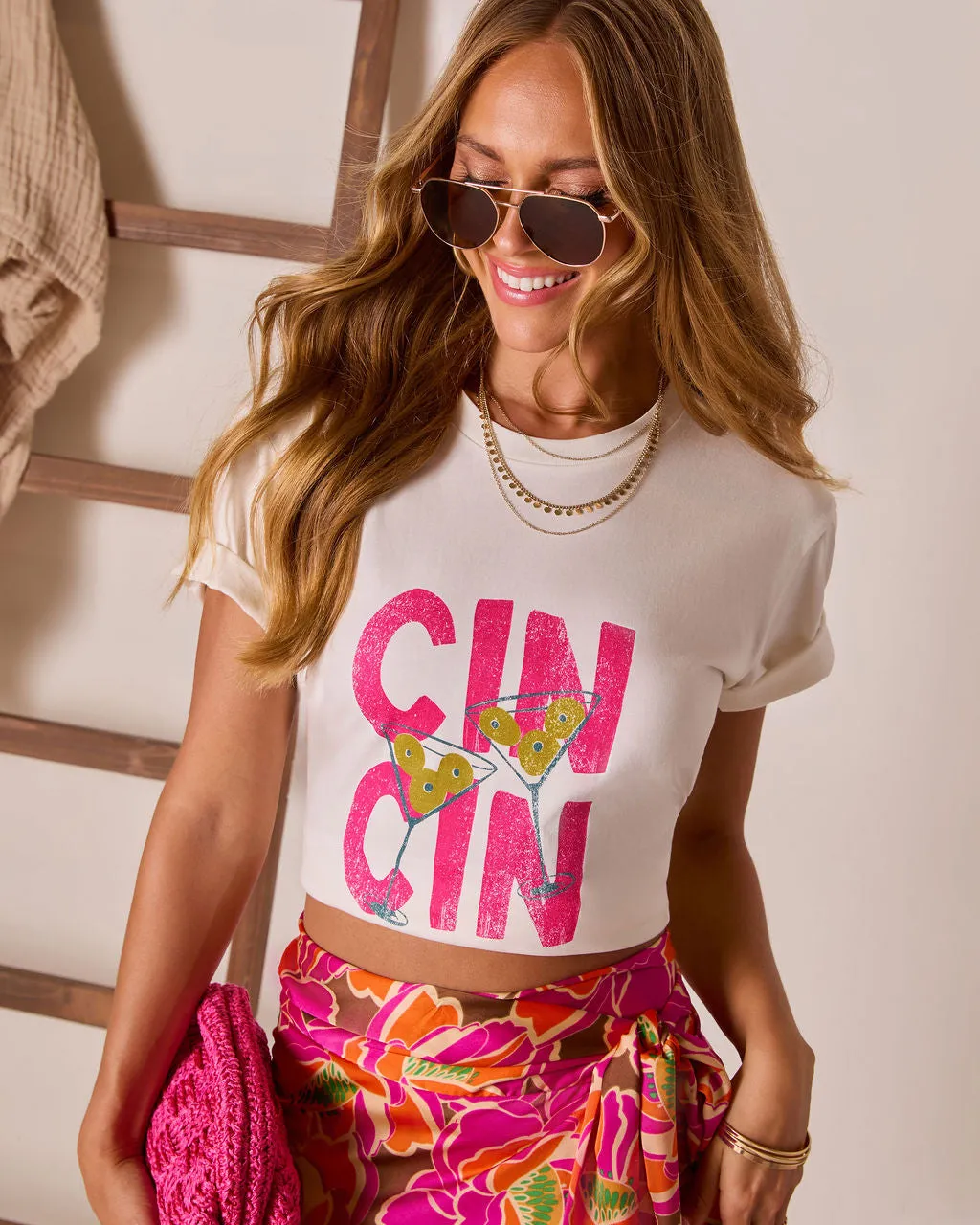 Martini Cheers Short Sleeve Graphic Tee sold by Vici product image thumbnail 5