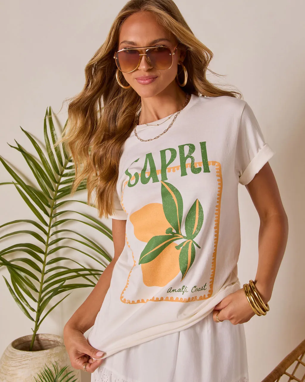 Capri Short Sleeve Graphic Tee sold by Vici product image thumbnail 5