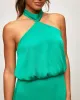 Sweet Grace Satin Halter Mini Dress sold by Vici