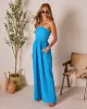 Golden Escape Strapless Jumpsuit sold by Vici