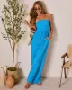 Golden Escape Strapless Jumpsuit sold by Vici