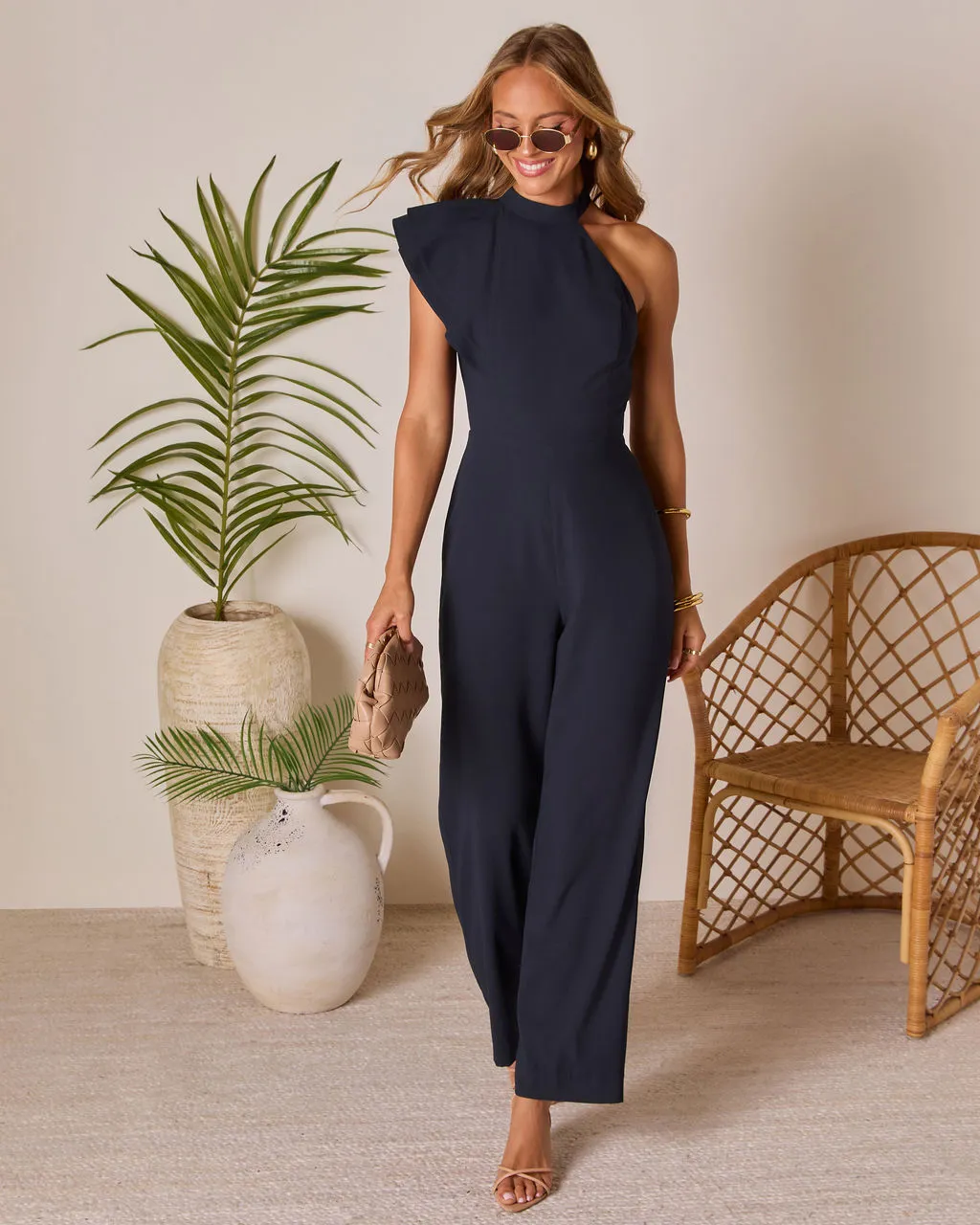 Endless Afternoon One Shoulder Jumpsuit sold by Vici product image thumbnail 5
