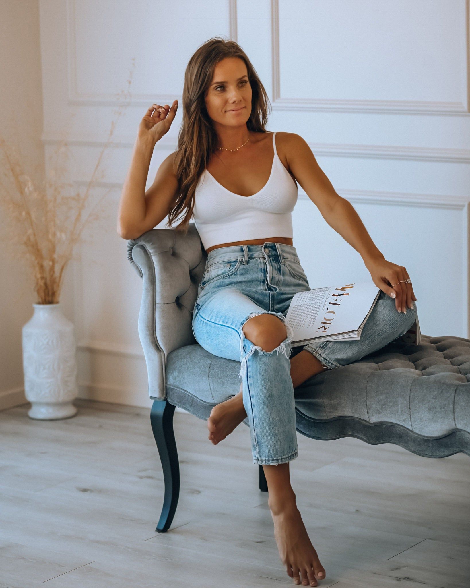 Shoreline Bralette - White sold by Vici