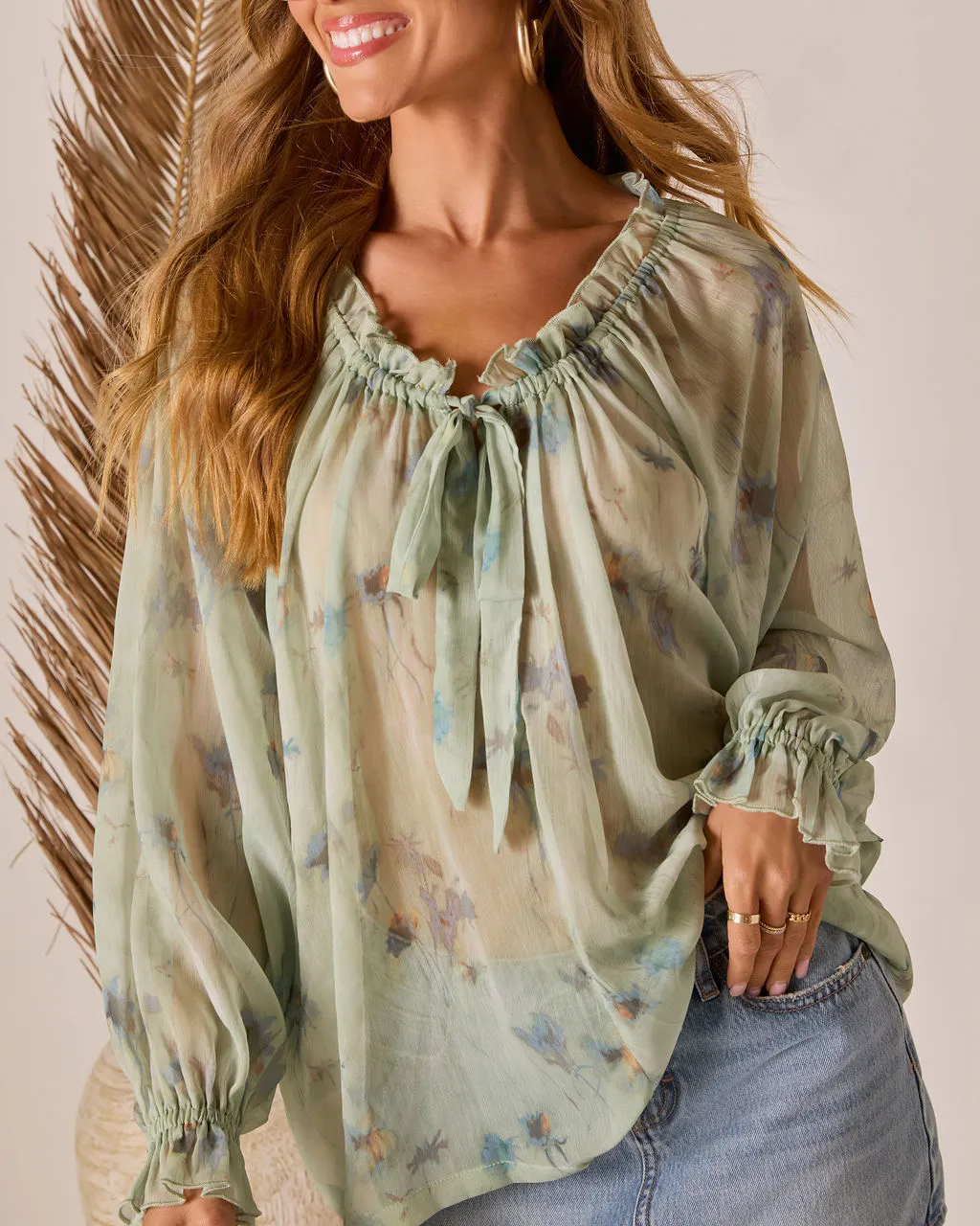 Ivanah Neck Tie Blouse sold by Vici product image thumbnail 5