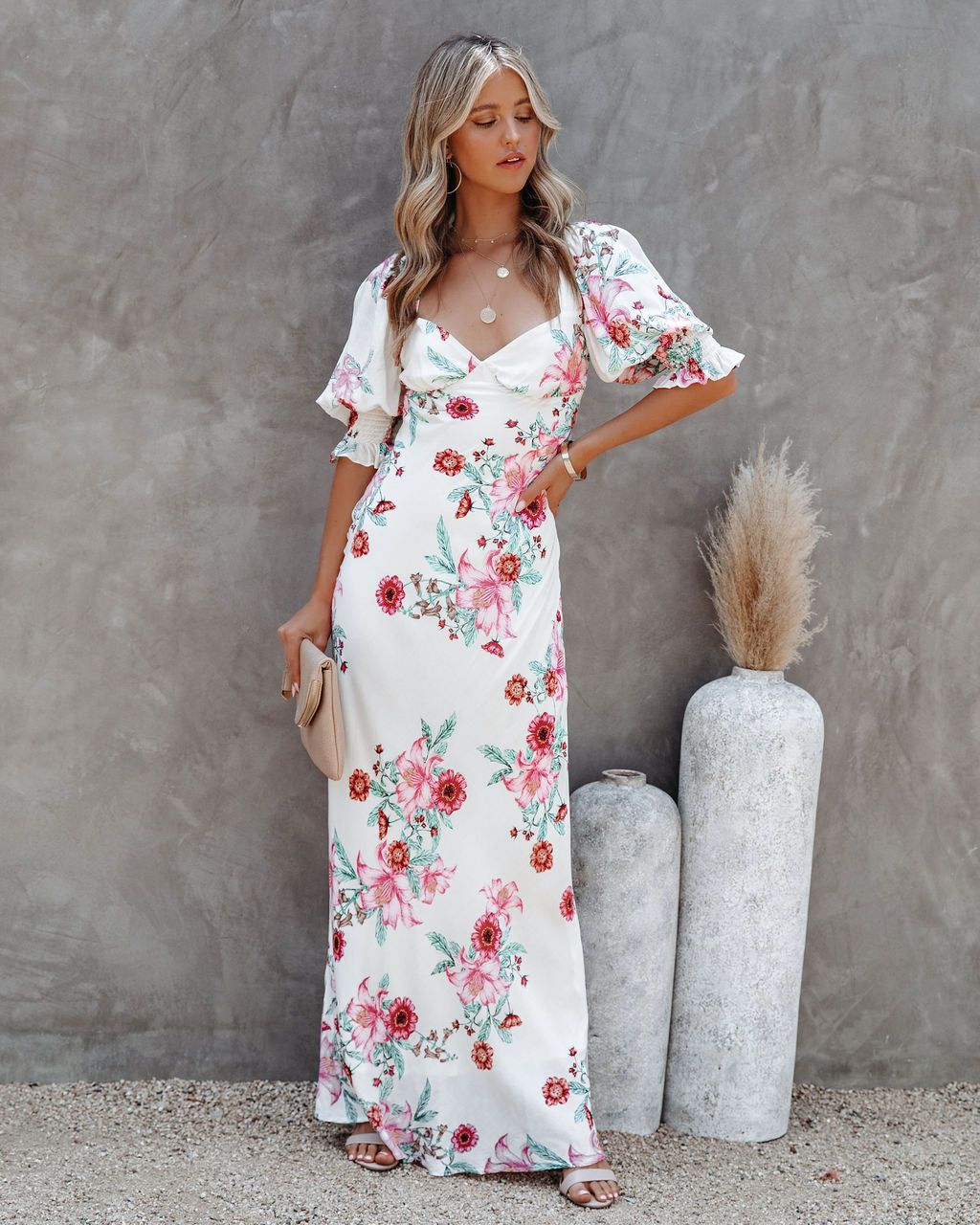 Primrose Path Puff Sleeve Maxi Dress - FINAL SALE sold by Vici product image thumbnail 5