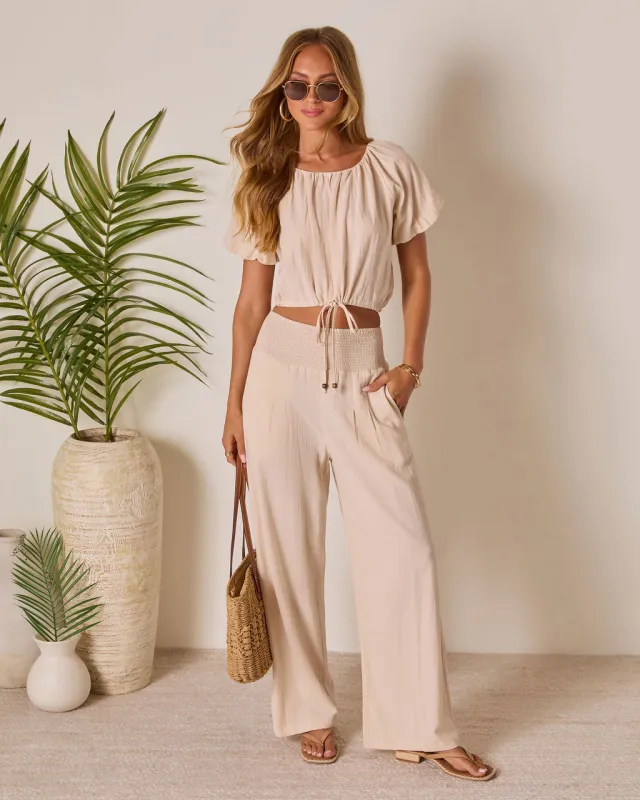 Korien Pleated Wide Leg Pants sold by Vici