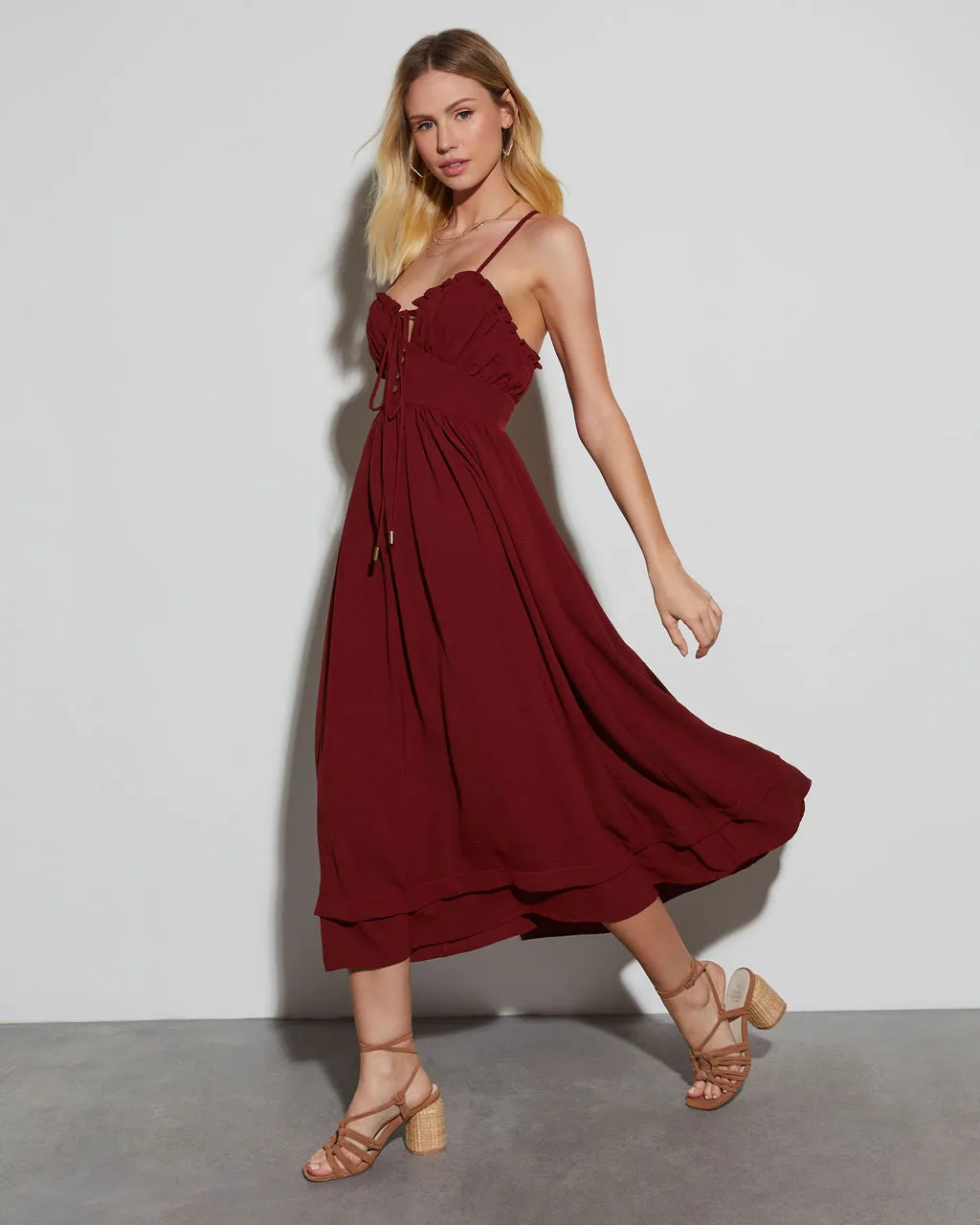Let's Brunch Sweetheart Midi Dress sold by Vici product image thumbnail 2