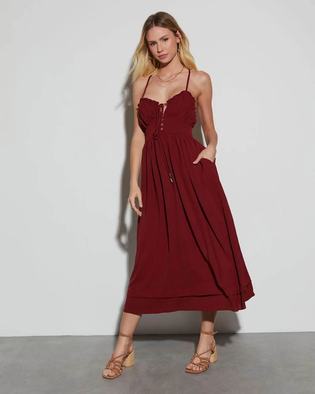 Let's Brunch Sweetheart Midi Dress sold by Vici product image thumbnail 4