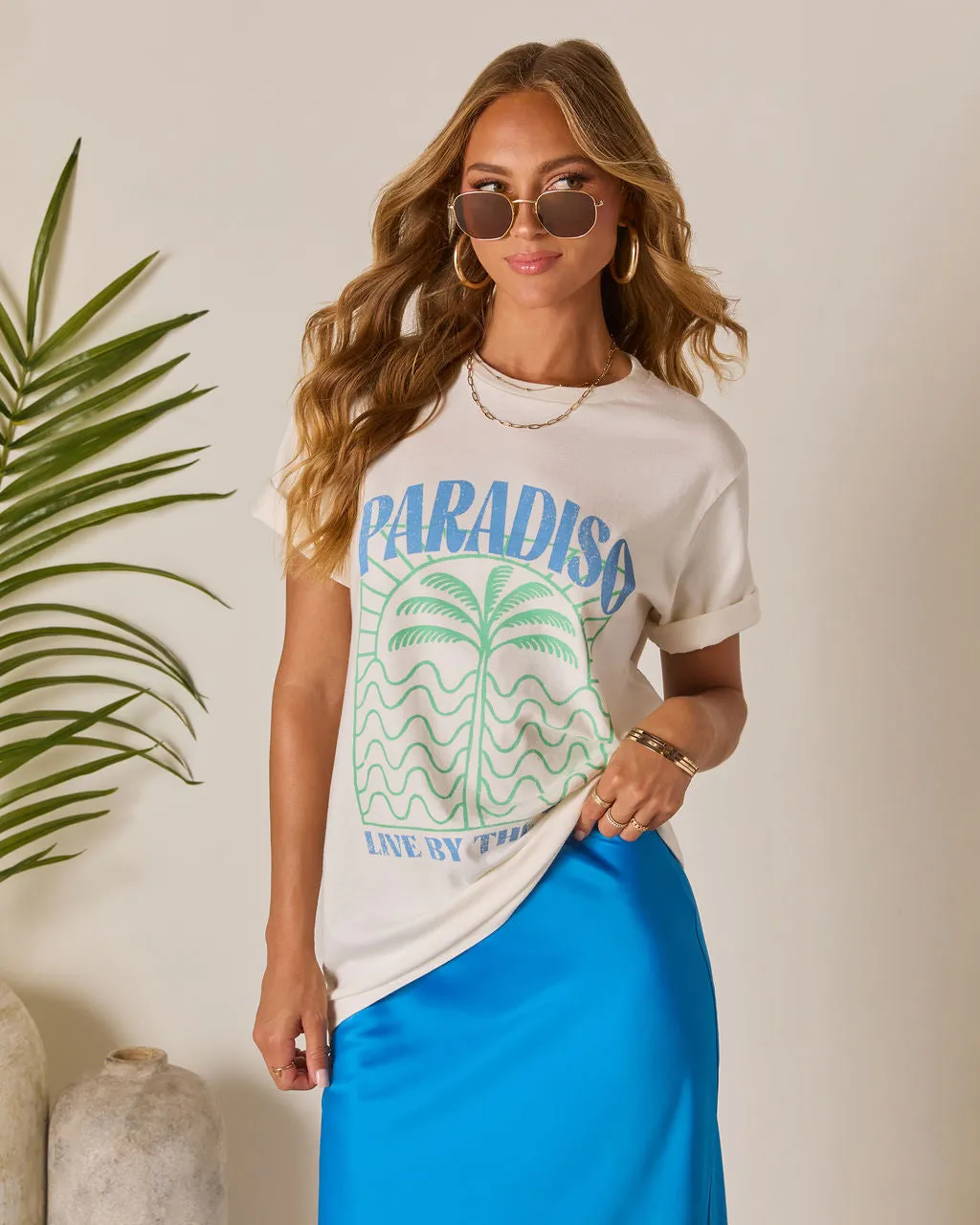 Paradiso Short Sleeve Graphic Tee sold by Vici product image thumbnail 5