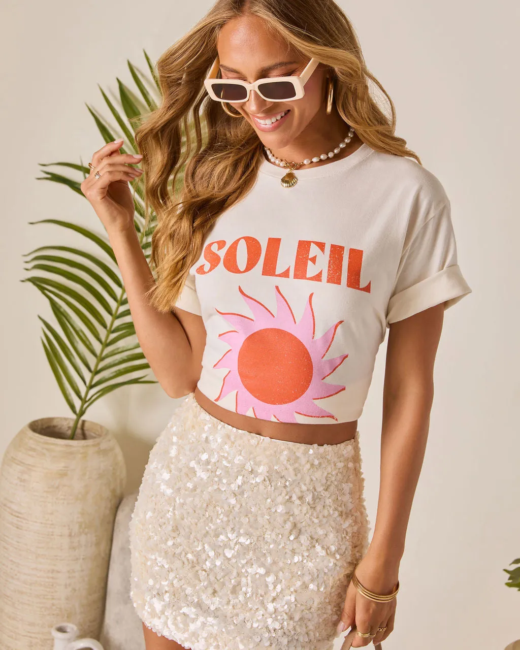 Soleil Short Sleeve Graphic Tee sold by Vici product image thumbnail 5