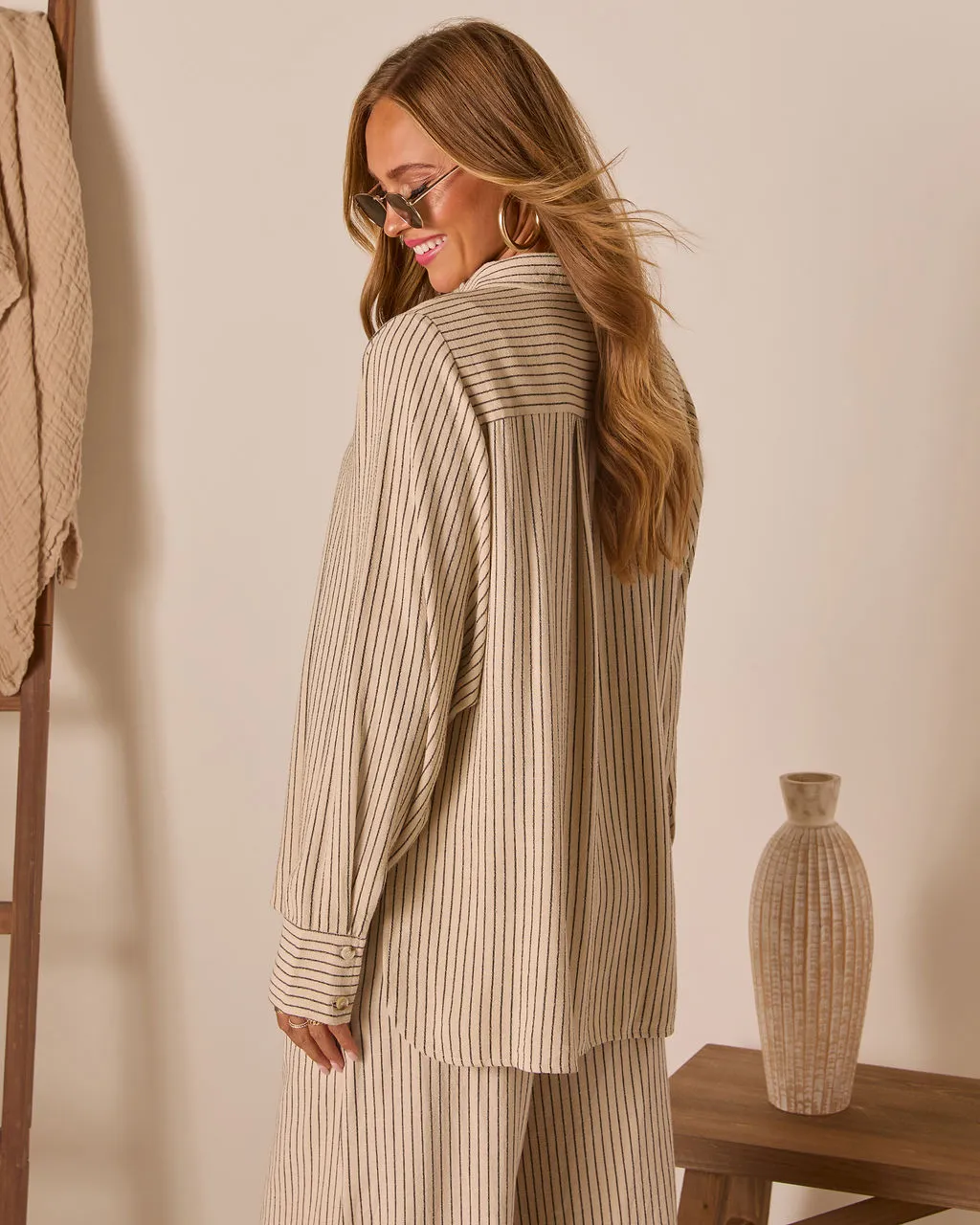 Preslen Striped Button Down Top sold by Vici product image thumbnail 4