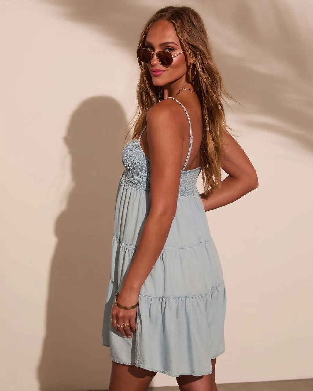 Bare Sol Chambray Romper sold by Vici product image thumbnail 4