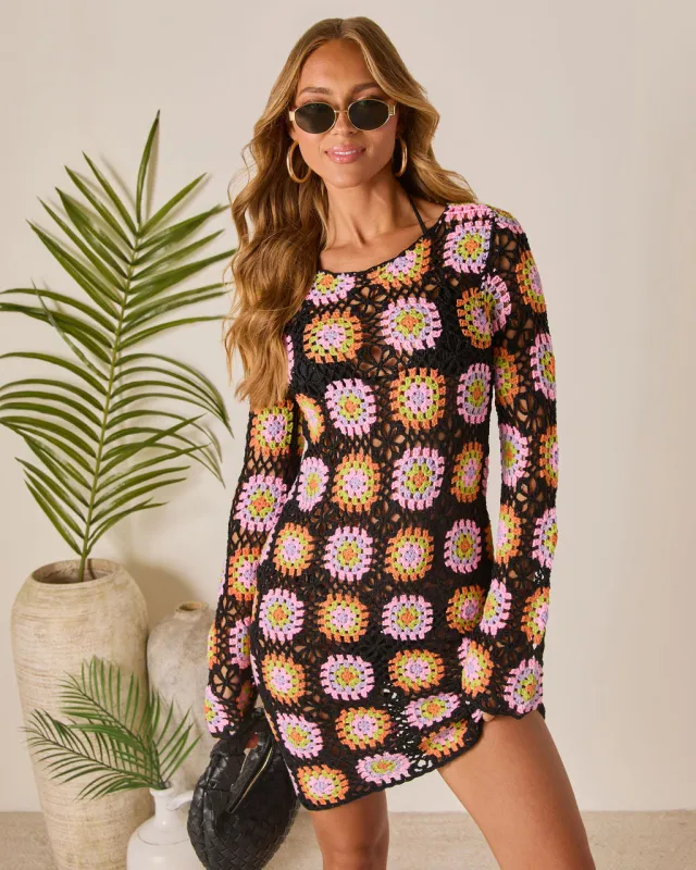 Talvi Crochet Cover Up Mini Dress sold by Vici