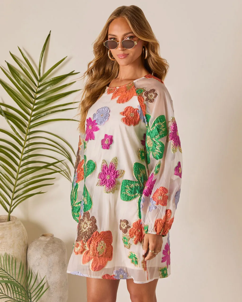 Bloomtide Shift Mini Dress sold by Vici product image thumbnail 3