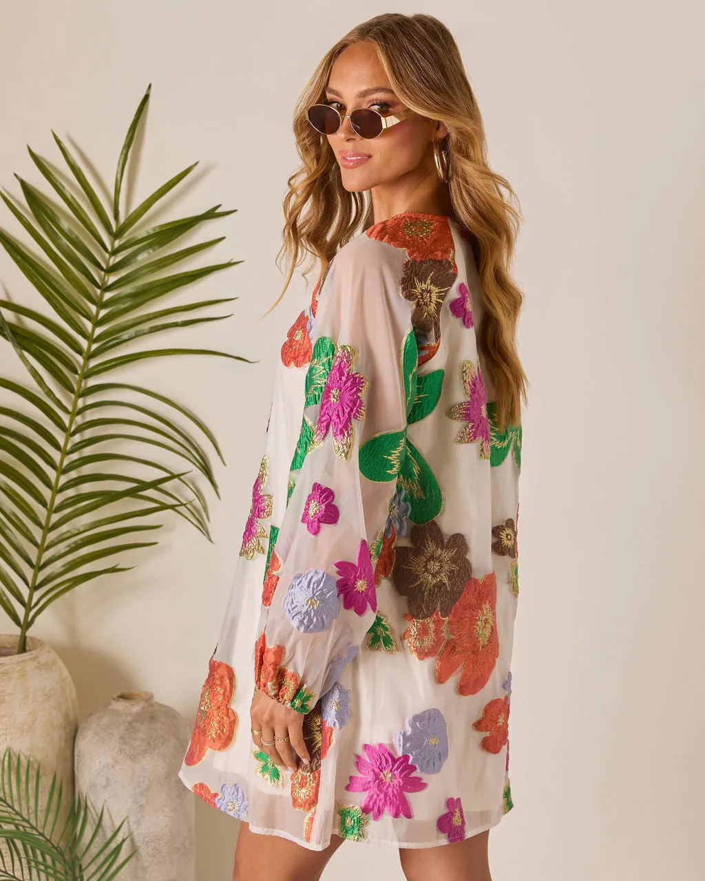 Bloomtide Shift Mini Dress sold by Vici product image thumbnail 4