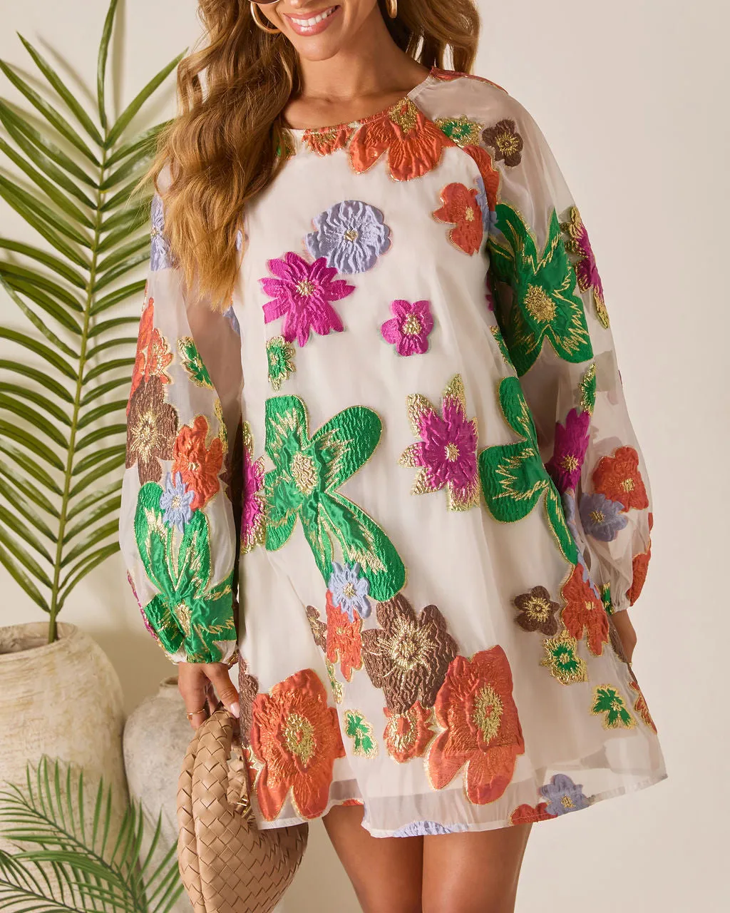 Bloomtide Shift Mini Dress sold by Vici product image thumbnail 5