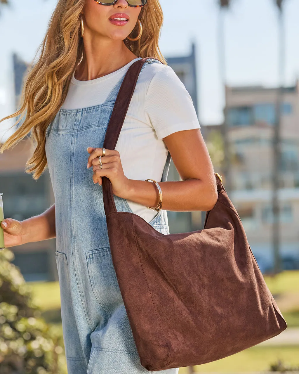 Iana Faux Suede Tote Bag sold by Vici product image thumbnail 4