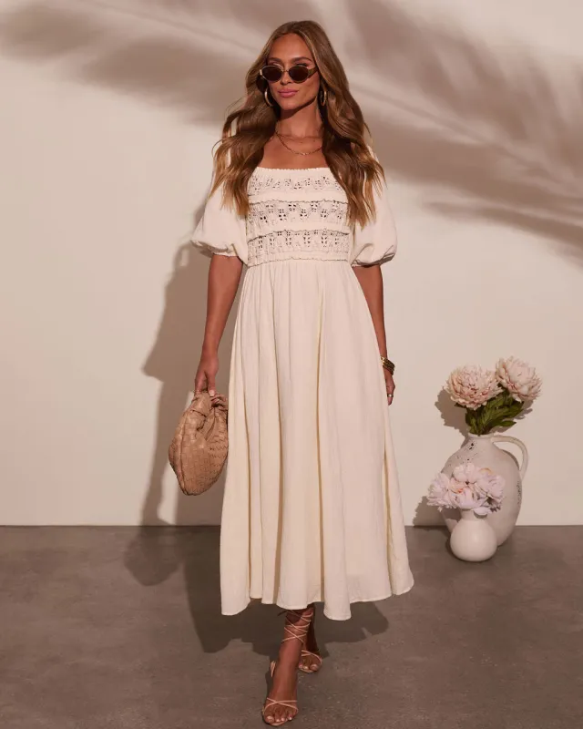 Mystic Dawn Peasant Maxi Dress sold by Vici