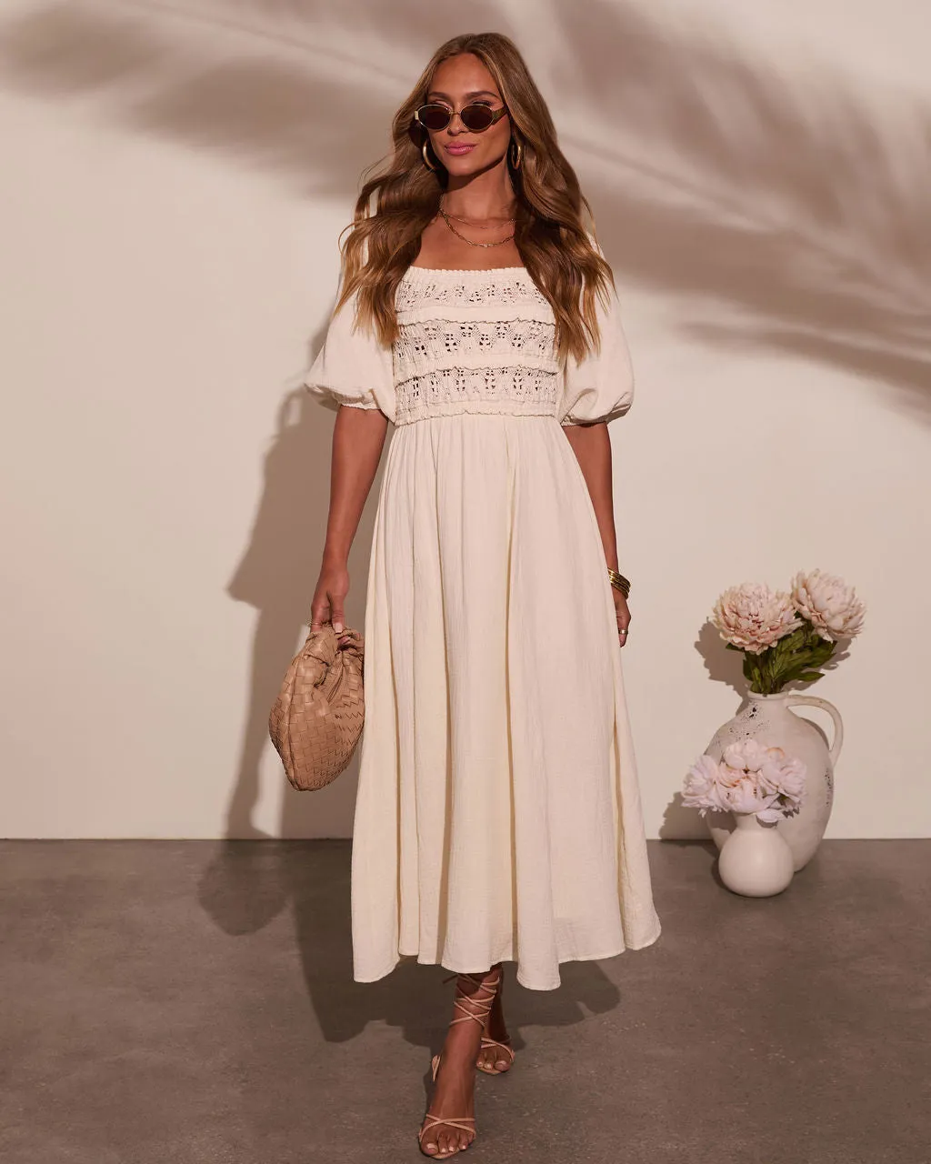 Mystic Dawn Peasant Maxi Dress sold by Vici