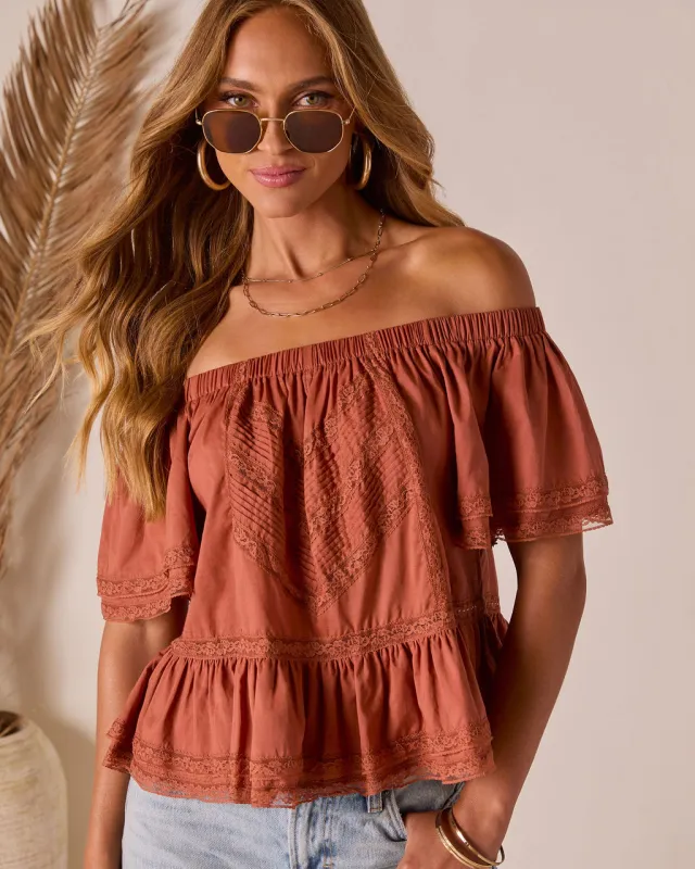 Evaline Off The Shoulder Top sold by Vici