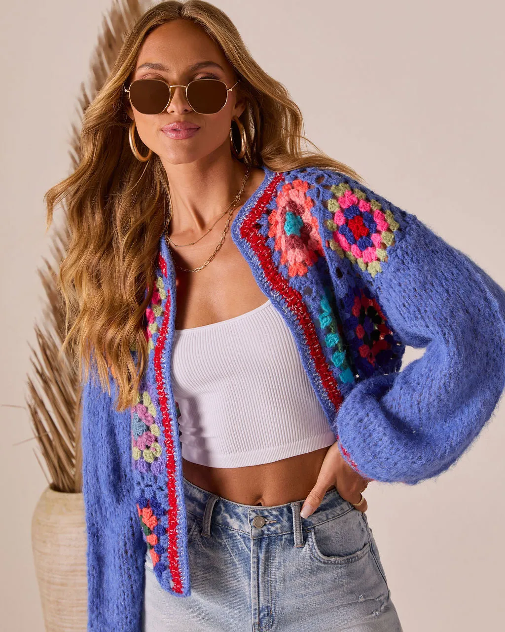 Farlyn Open Front Crochet Cardigan sold by Vici product image thumbnail 4