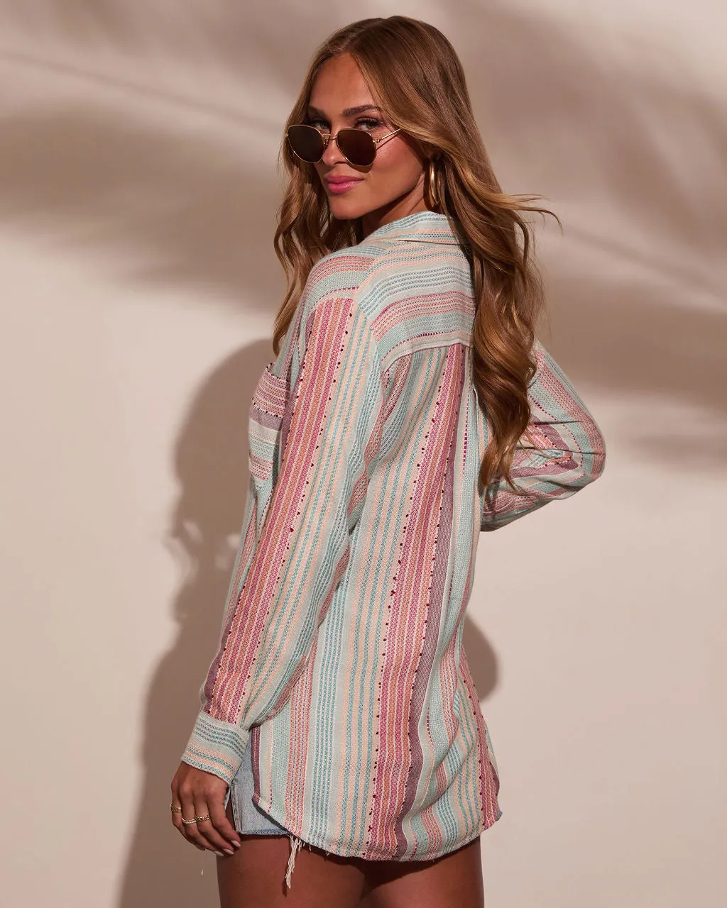 Larson Striped Button Down Top sold by Vici product image thumbnail 4