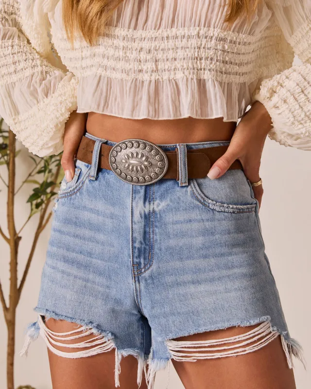 Amorosa Faux Suede Belt sold by Vici