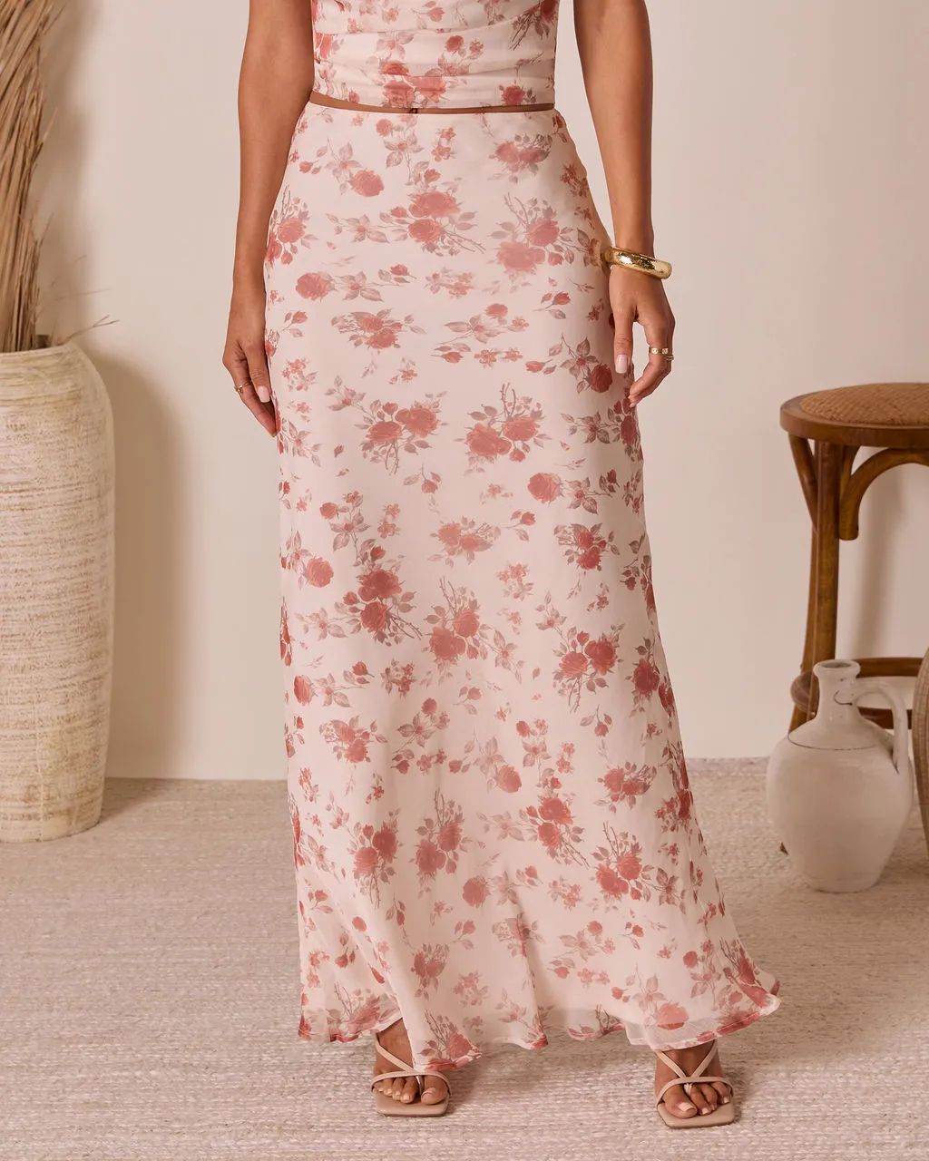 Romance Rewritten Floral Maxi Skirt sold by Vici product image thumbnail 5